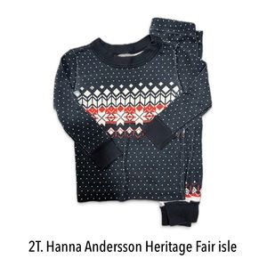 2T Hanna Andersson Heritage Fairisle Pajamas